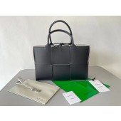 Knockoff Bottega Veneta ARCO TOTE 652867 black&white BV394iV87