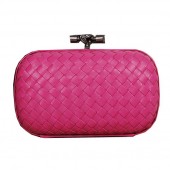 Knockoff Bottega Veneta Intrecciato Sheepskin Impero Ayers Knot Clutch 11308 Rose BV863FI62