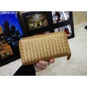 Quality Bottega Veneta Intrecciato Nappa Zip Around Wallet BV5808 Gold BV533rR91