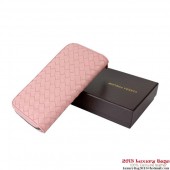 Replica AAA Bottega Veneta Intrecciato Nappa Continental Wallet BV1008 Light Pink BV573GF79