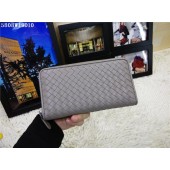 Replica Bottega Veneta Intrecciato Nappa Zip Around Wallet BV5808 Grey BV79BK81