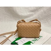 Replica Bottega Veneta Mini intrecciato leather cross-body bag 680254 Almond BV1043fN93