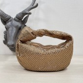 Replica Bottega Veneta Mini with artificial crystals JODIE 651876V gold BV361fN93