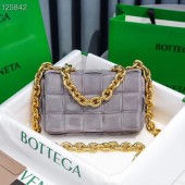 Replica Bottega Veneta PADDED CASSETTE Velvet BAG 591971 Gray BV28ls37