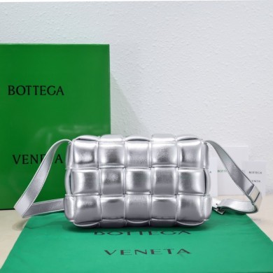Fake High Quality Bottega Veneta Padded Cassette 591970 silver BV492Kf26