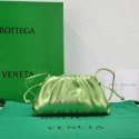 Bottega Veneta Mini intrecciato leather clutch with strap 585852 green BV1126nV16
