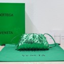 Bottega Veneta Mini intrecciato leather clutch with strap 585852 green BV538Xw85