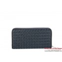 Copy Bottega Veneta Intrecciato Nappa Zippy Wallet 115709-2 Blue BV1155vA83