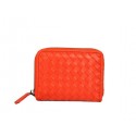 Replica Fashion Bottega Veneta Intrecciato Nappa Mini Wallet 5818 Orange BV240HM85