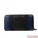 Top Bottega Veneta Edoardo Ebano Zip Around Wallet BV5025 RoyalBlue BV1080eo14