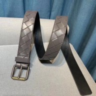 Fashion Bottega Veneta Intrecciato Nappa Belt 5567 gray BV1074Za62