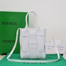 Bottega Veneta Mini Cassette Tote Bag 709341 white BV45Rk60