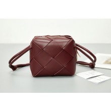 Bottega Veneta Mini Cassette Camera Bag 701915 Barolo BV754JV76