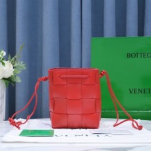 Bottega Veneta Small Cassette Bucket Bag 680218 red BV687im52