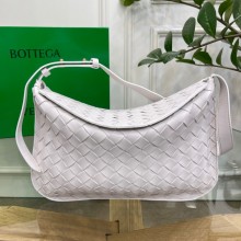 Imitation Bottega Veneta Intreccio leather shoulder bag 690226 white BV729EY79