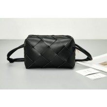 Imitation Top Bottega Veneta Small Cassette Camera Bag 709417 Black BV685sZ66