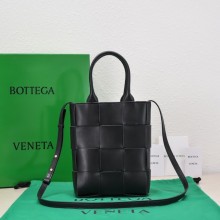 Replica Bottega Veneta Mini Cassette Tote Bag 709341 black BV827Ix66