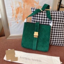 Top Bottega Veneta Original velvet Leather 578344 green BV692Wi77