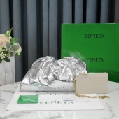 Bottega Veneta Leather clutch 576227 silver BV27QX19