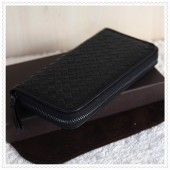 Bottega Venetal Lambskin Leather wallet black BV896Gv83
